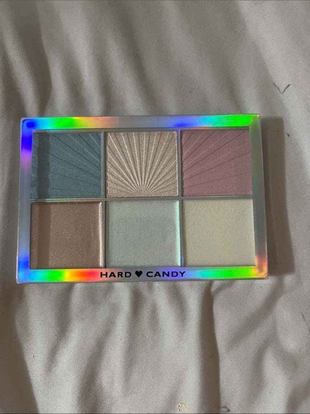 Hard Candy Shimmer Palette in Blue, Pink, Champagne, White, Beige